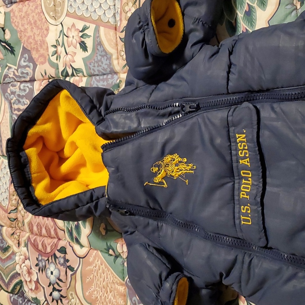 US POLO ASSOCIATION BABY SNOWSUIT SZ 0-9 MOS NWOT